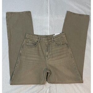 NWT Zara Y2K Distressed High Rise Straight Long Length Jeans 6